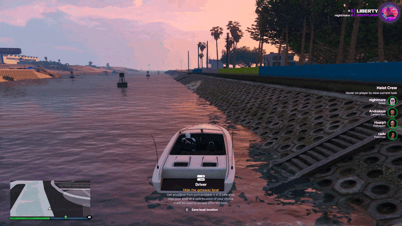 Driver - Hide the getaway boat