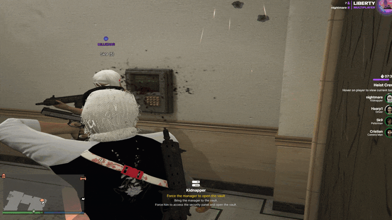 Kidnapper - Force the manager to open the vault
